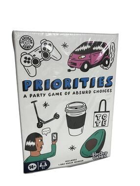 Hasbro Priorities Party Game Absurd Choices Ages 14+ 2+ Players New Sealed